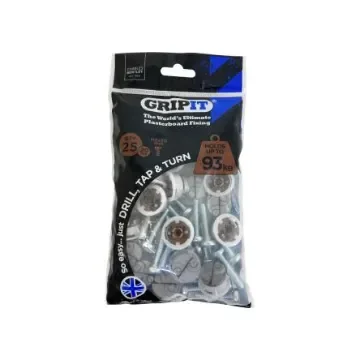 Gripit Brown Plastic, Steel Plasterboard Fixings, 20mm fixing hole diameter - GP2025 product image