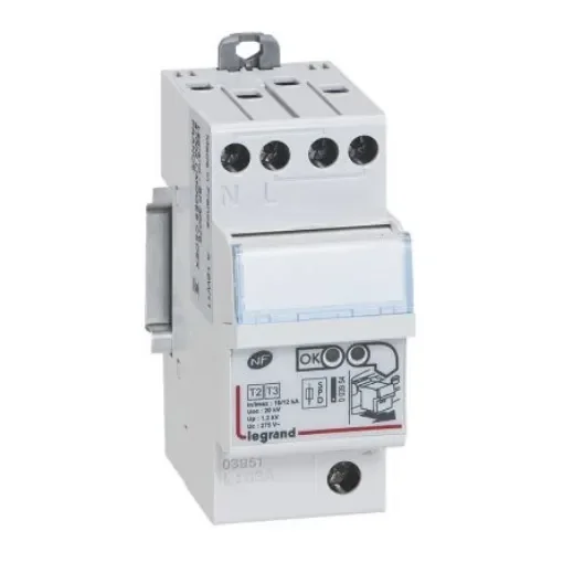Legrand Single Phase Surge Arrester, 12kA, 1.2kV, DIN Rail Mount - 0 039 51 product image