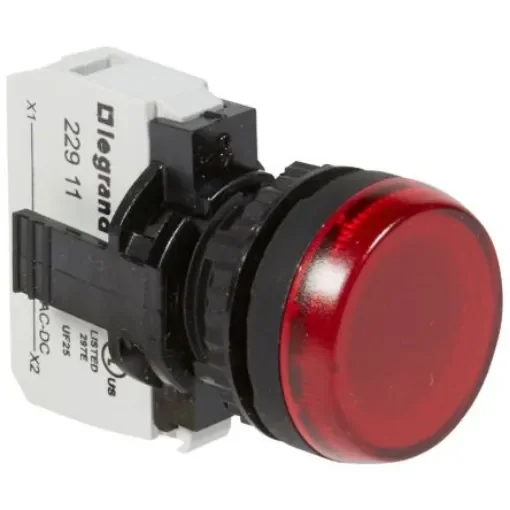 Legrand Pilot Light, Panel Mount, Red LED, 26.4V, IP69 - 0 237 71 product image