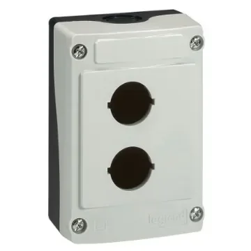 Legrand Grey Plastic Empty Control Station - 2 Hole 22.5mm Diameter - 0 242 02 product image