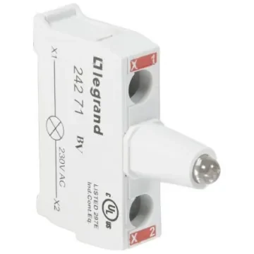 Legrand ACS Series Light Block for Use with Button Box, 23oV, Red Light - 0 242 71 product image
