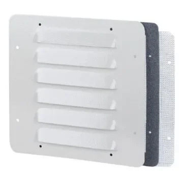Legrand Grey Steel Ventilation Louvre, Square Face Slat, 248 x 248mm - 0 348 05 product image
