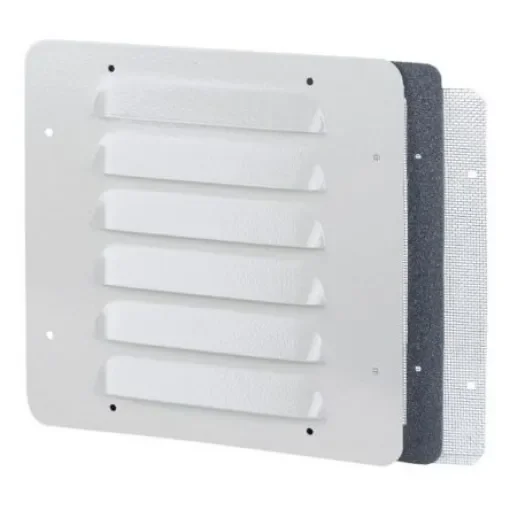 Legrand Grey Steel Ventilation Louvre, Square Face Slat, 248 x 248mm - 0 348 05 product image