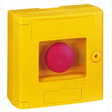 Legrand Yellow Emergency exit unlocking box, Break Glass Operated - 0 380 01 product image