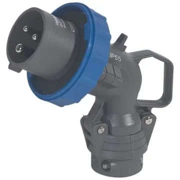 Legrand, Hypra IP67 Blue 2P+E Angled Industrial Power Plug, Rated At 16A, 250 V No - 0 511 06 product image