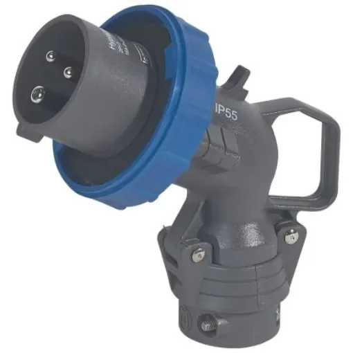Legrand, Hypra IP67 Blue 2P+E Angled Industrial Power Plug, Rated At 16A, 250 V No - 0 511 06 product image