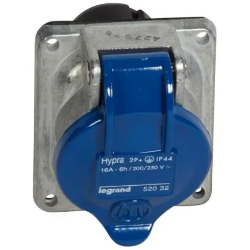 Legrand, Hypra IP44 Blue Surface Mount 2P+E Socket Socket, Rated At 16A, 250 V No - 0 520 32 product image