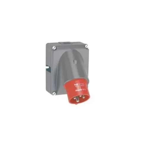 Legrand, Hypra IP44 Red 3P+E Angled Industrial Power Plug, Rated At 16A, 415 V No - 0 521 73 product image