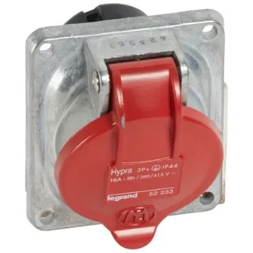Legrand, Hypra IP44 Red Surface Mount 3P+E Socket Socket, Rated At 16A, 415 V No - 0 522 33 product image