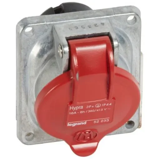 Legrand, Hypra IP44 Red Surface Mount 3P+E Socket Socket, Rated At 16A, 415 V No - 0 522 33 product image