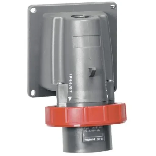Legrand, Hypra IP67 Red 3P+E Industrial Power Plug, Rated At 32A, 440 V No - 0 529 36 product image