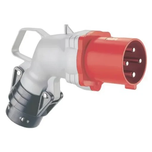 Legrand, Hypra IP44 Red 3P+E Angled Industrial Power Plug, Rated At 63A, 415 V No - 0 538 73 product image
