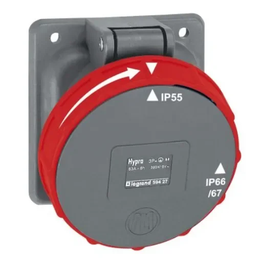 Legrand Power Socket, 4 Poles, 63A, Outdoor Use - 0 594 27 product image