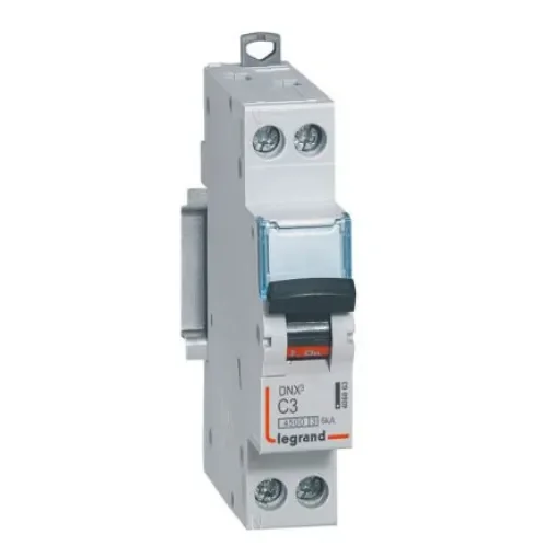 Legrand DNX3 Circuit Breaker, 2P, 3A Curve C, 230V AC, 6 kA Breaking Capacity - 406863 product image