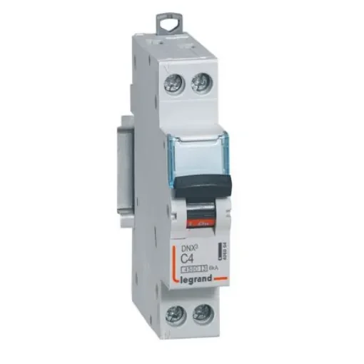 Legrand DNX3 Circuit Breaker, 2P, 4A Curve C, 230V AC, 6 kA Breaking Capacity - 406864 product image