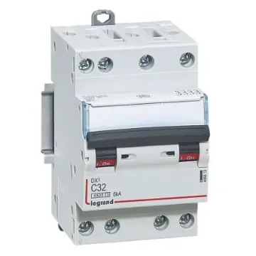Legrand DX3 Circuit Breaker, 4P, 32A Curve C, 400V AC, 6 kA Breaking Capacity - 406913 product image