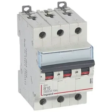 Legrand DX3 Circuit Breaker, 3P, 16A Curve B, 400V AC, 10 kA Breaking Capacity - 407532 product image