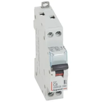 Legrand DX3 Circuit Breaker, 2P, 8A Curve C, 230V AC, 10 kA Breaking Capacity - 407697 product image