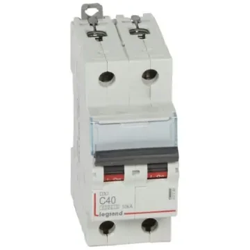 Legrand DX3 Circuit Breaker, 2P, 40A Curve C, 400V AC, 10 kA Breaking Capacity - 407788 product image
