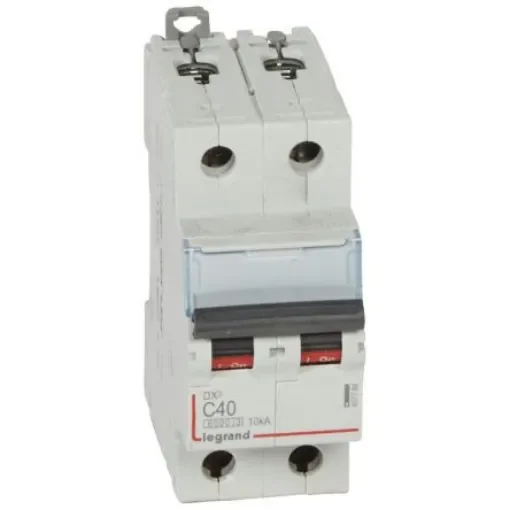 Legrand DX3 Circuit Breaker, 2P, 40A Curve C, 400V AC, 10 kA Breaking Capacity - 407788 product image