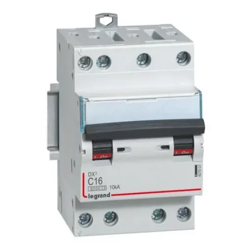 Legrand DX3 Circuit Breaker, 4P, 16A Curve C, 400V AC, 10 kA Breaking Capacity - 407907 product image