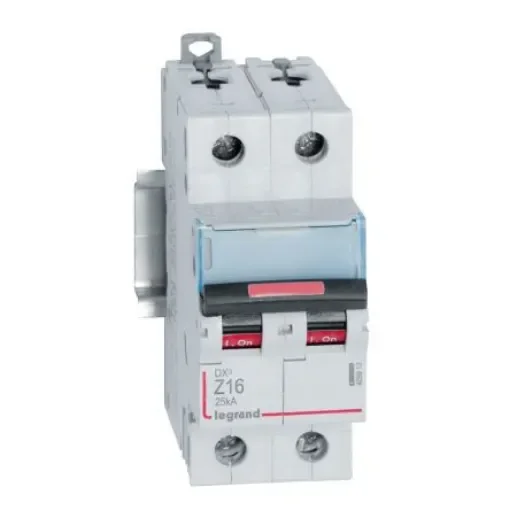 Legrand DX3 Circuit Breaker, 2P, 16A, Type Z, 400V AC, 25 kA Breaking Capacity - 409913 product image