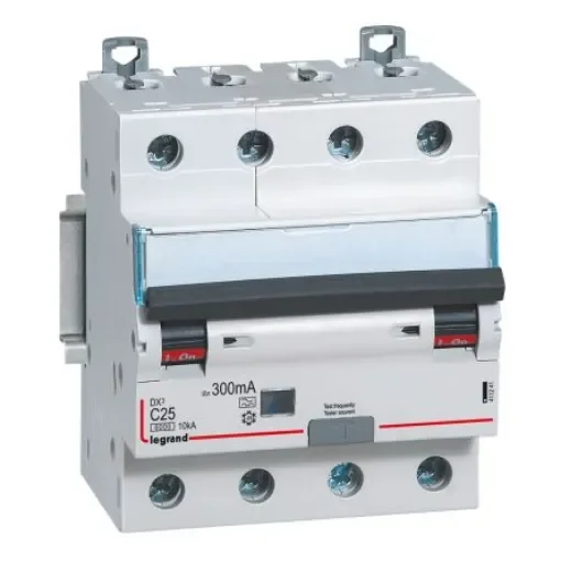 Legrand Circuit Breaker, 4P, 25A, Type A, 400V AC, 6 kA Breaking Capacity - 411241 product image