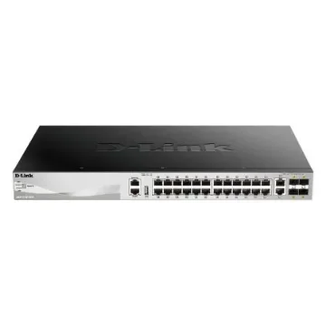 D-Link 30-Port Layer 3 Stackable Managed Switch with 10G Uplinks, Managed 30 Port Network Switch, UK - DGS-3130-30TS/B product image