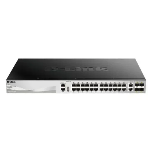D-Link 30-Port Layer 3 Stackable Managed Switch with 10G Uplinks, Managed 30 Port Network Switch, UK - DGS-3130-30TS/B product image