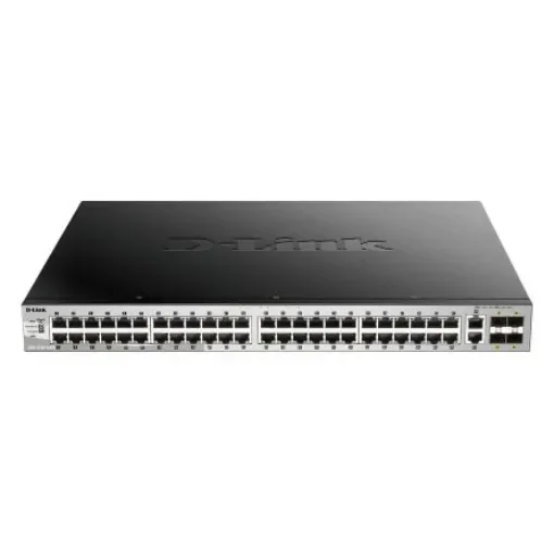 D-Link 54-Port Layer 3 Stackable Managed PoE Switch with 10G Uplinks, Managed 54 Port Network Switch With PoE UK - DGS-3130-54PS/B product image