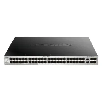 D-Link 54-Port Layer 3 Stackable Managed SFP Switch with 10G Uplinks, Managed 54 Port Network Switch, UK - DGS-3130-54S/B product image