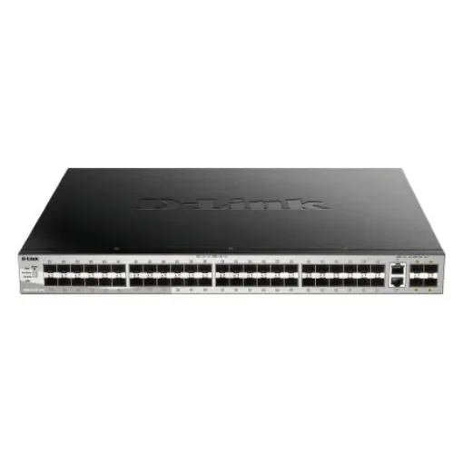 D-Link 54-Port Layer 3 Stackable Managed SFP Switch with 10G Uplinks, Managed 54 Port Network Switch, UK - DGS-3130-54S/B product image