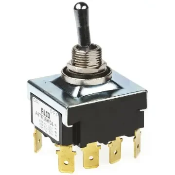 TE Connectivity Toggle Switch, Panel Mount, On-Off, 4PST, Tab Terminal - A4TK15W04 product image
