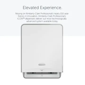 Kimberly Clark Plastic White Rolled Hand Towel Towel Dispenser, 43.5mm x 27.62mm x 33.5mm - 53940 product image