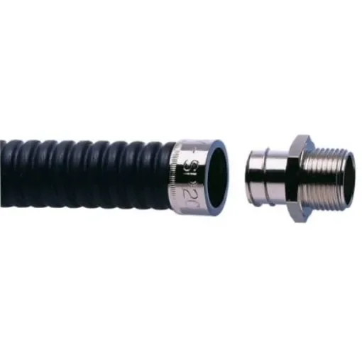 ABB Straight, Conduit Fitting, 50mm Nominal Size, M50, Nickel Plated Brass, Metallic - 7TCA296020R0298 product image