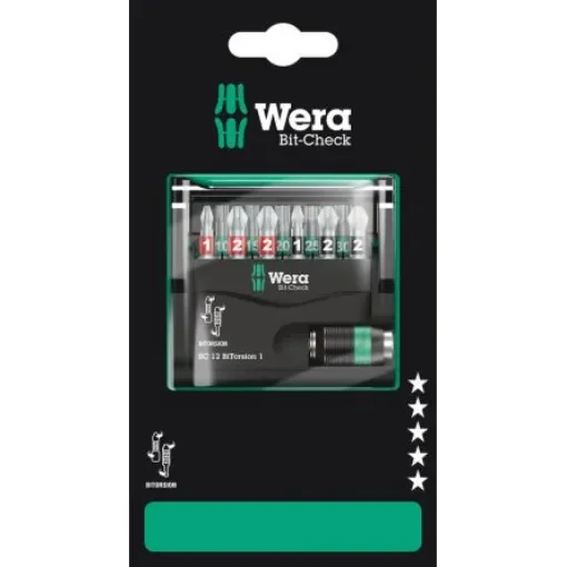 Wera 12 Pieces, Hexagon, Phillips, Pozidriv, Torx - 05136385001 product image