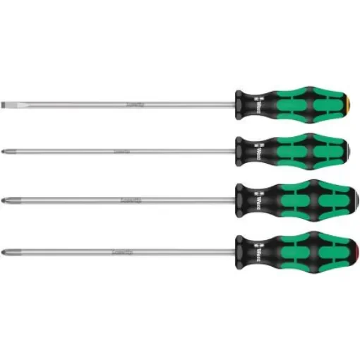 Wera Phillips; Pozidriv; Slotted Screwdriver Set, 4-Piece - 05347736002 product image