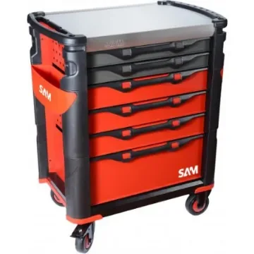 SAM 6 Drawer Stainless Steel Wheeled Tool Trolley - 416H product image
