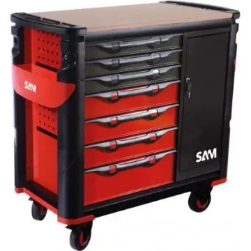 SAM 7 Drawer Stainless Steel Wheeled Tool Trolley - 417-BXE product image
