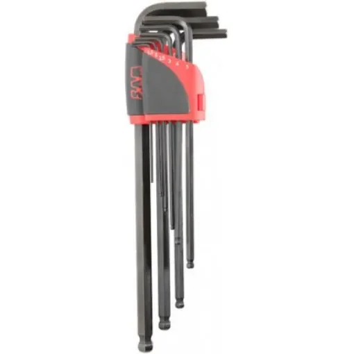 SAM 9 piece L Shape Metric Hex Key Set, 1.5/ 2/ 2.5/ 3/ 4/ 5/ 6/ 8/ 10mm - 67-AR9AL product image