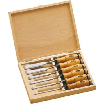 SAM 6 Piece Steel Wood Chisel, 23.2 Blade Width - B-607-C6 product image