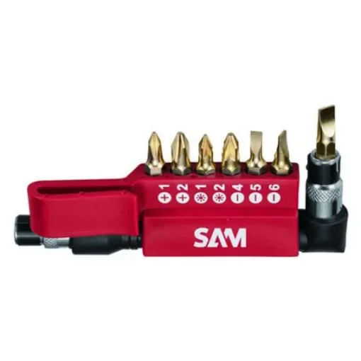 SAM Phillips, Pozidriv, Slotted Screwdriver Bit, F4/5/6, PH N°1/2, PZ1/2 Tip - EMB-7 product image