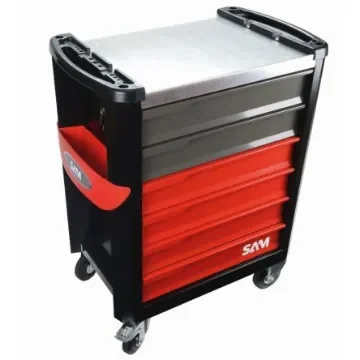 SAM 6 Drawer Galvanised Steel Wheeled Tool Trolley - SERVI-630N product image