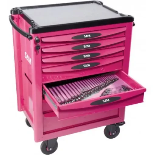 SAM 7 Drawer ABS Wheeled Tool Trolley - SERVI-740-FME product image
