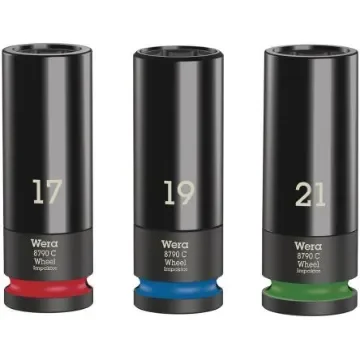 Wera 3-Piece Metric 1/2 in Wheel Nut Socket Set, 6 point - 05004595001 product image