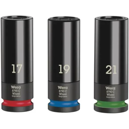 Wera 3-Piece Metric 1/2 in Wheel Nut Socket Set, 6 point - 05004595001 product image