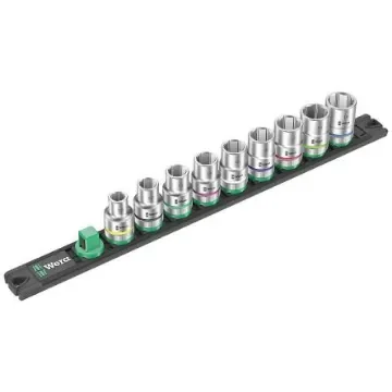 Wera 9-Piece Metric 1/2 in Standard Socket Set , 6 point - 05005460001 product image