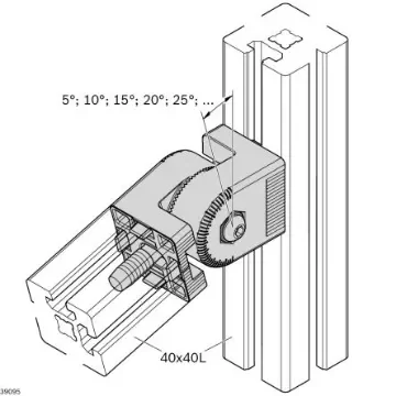 Bosch Rexroth Universal Joint 3842562087, Double, Plain, Bore 10mm, 40 x 40mm Length product image