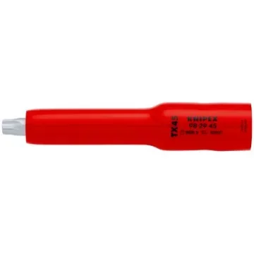 Knipex 3/8 in Drive 3/8in Standard Socket, Torx Bit, TX45, VDE/1000V, 127 mm Overall Length - 98 29 45 product image