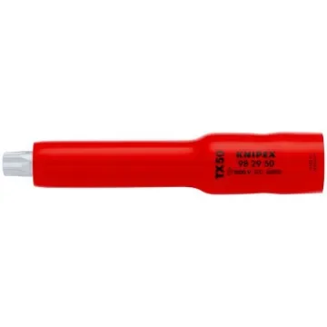 Knipex 3/8 in Drive 3/8in Standard Socket, Torx Bit, TX50, VDE/1000V, 117 mm Overall Length - 98 29 50 product image